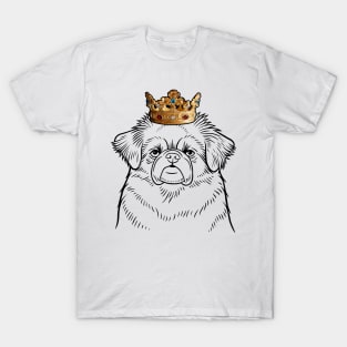 Tibetan Spaniel Dog King Queen Wearing Crown T-Shirt